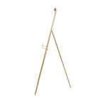 Adjustable 3-Tier Metal Display Stand Gold Floor Easel