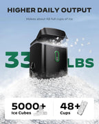 Silonn Countertop Nugget Ice Maker, 33 lbs/24H - SLIM24B