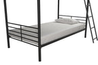 Mainstays Convertible Twin Over Twin Metal Bunk Bed - Black