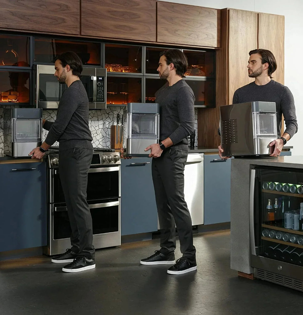 GE Profile Opal 2.0 Nugget Ice Maker, 24 Pounds Per Day, Black Stainless - XPIO23BCBT