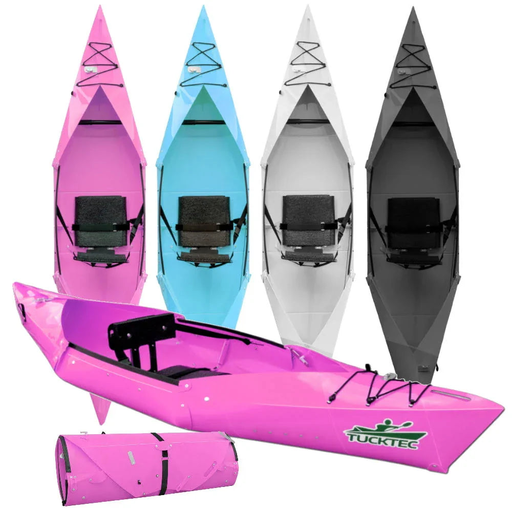 TUCKTEC Folding Hard-Shell Kayak, 2-Minute Set-Up, Pink