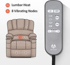 Heated Lift Recliner for Seniors with USB and Cup Holders
