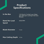 Denali 12 Amp 7.5 Inch Double Edge Bladed Corded Lawn Edger