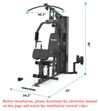 Multifunctional Full Body Home Gym Equipment, 148LB - SCM-1148L