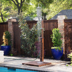 Stainless Steel Freestanding Outdoor Shower With Duckboard, 94.5 in H