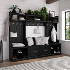 40 Inch Wall Mounted Coat Rack With Shelf and Cubbies