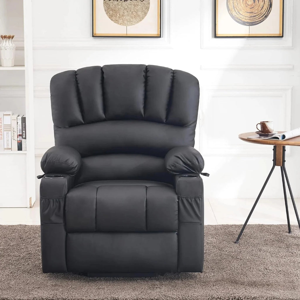 Heated Lift Recliner for Seniors with USB and Cup Holders