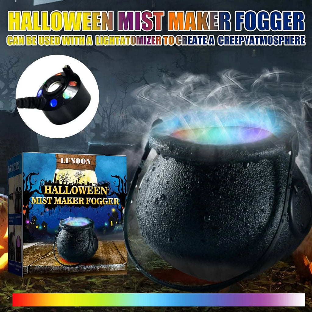 Generic Halloween Fog Machine With Color-Changing LED Light - Black, 1 Count