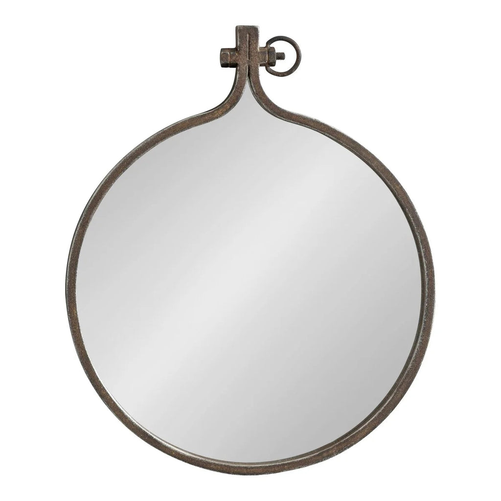 Modern Round Wall Mirror With Decorative Metal Frame