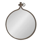 Modern Round Wall Mirror With Decorative Metal Frame