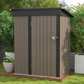 Patiowell Outdoor Storage Shed, 5 x 3 FT, Coffee Brown, 61 x 34.3 x 71.1 Inches