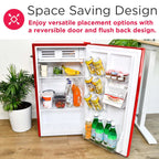 Frigidaire Retro Bar Fridge, 3.2 Cu. Ft., Pink, 65-Watt - EFR376-C-PINK