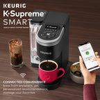 Keurig K-Supreme SMART Coffee Maker, 6-12 oz, Black - K-Supreme SMART