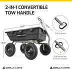 Gorilla Carts Utility Dump Wagon 6 Cubic Feet 1200 lb Capacity Black - GOR6PS