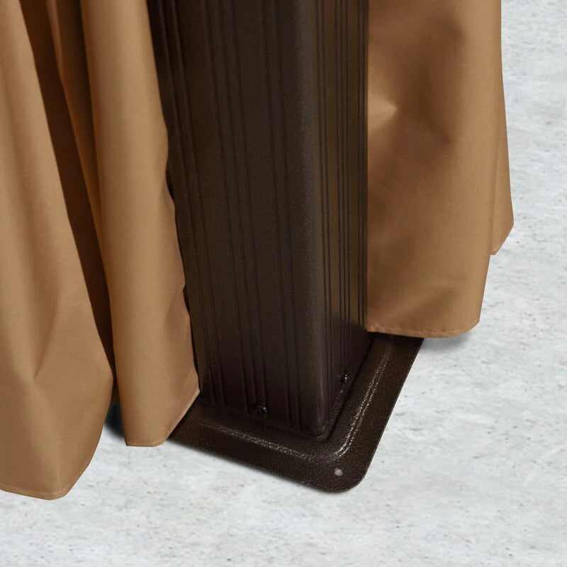 Aluminum Patio Gazebo 16 Ft. W x 12 Ft. D - Dark Brown