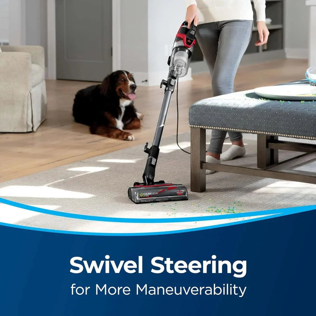 BISSELL Pet Hair Eraser Slim Corded Stick Vacuum, Black - 3875