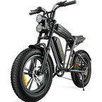ENGWE Adult Electric Bike, Retro Style, 1000W, 28 Mph, 94 Miles, 20 x 4.0 Inch Fat Tires, Full Suspension - M20