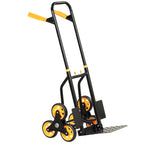 Stair Climber Hand Truck Heavy-Duty Folding Dolly, 350 lbs, Black + Yellow