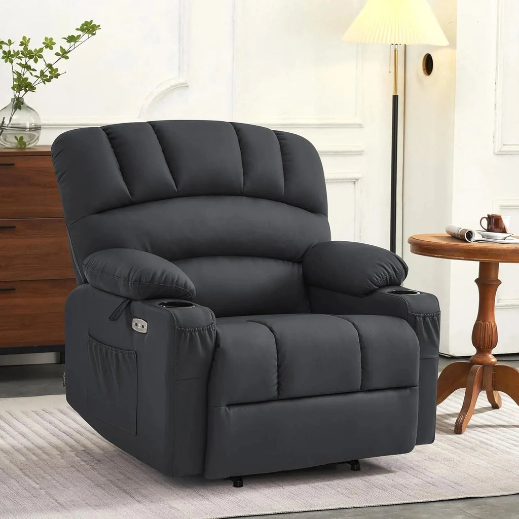Heated Lift Recliner for Seniors with USB and Cup Holders