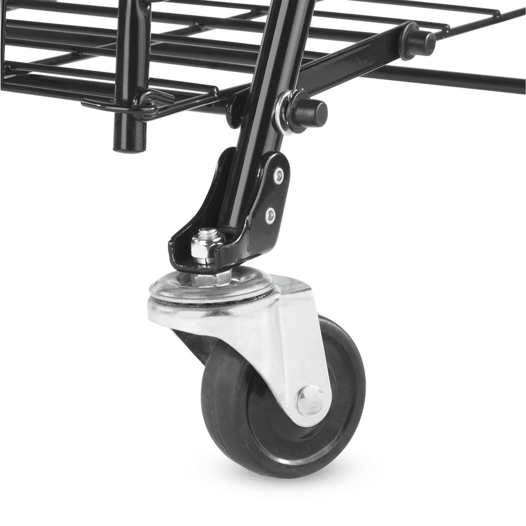Mainstays Adjustable Rolling Shopping Cart - Black