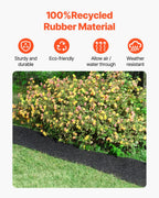 VEVOR Rubber Mulch Mat, 2 Rolls, 96 x 22 inch, Black - HJ6002