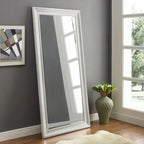 Full Length Beaded Frame Mirror, 66" H x 32" W - Freestanding Or Wall Mounted