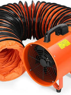 12 Inch High Velocity Utility Blower Fan With 32.8 FT Hose - 3300 RPM