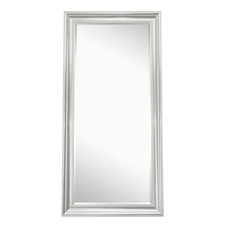 Full Length Beaded Frame Mirror, 66" H x 32" W - Freestanding Or Wall Mounted
