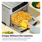 Chefman 12-in-1 Air Fryer Oven Combo With Probe Thermometer, 20 Qt - RJ50-SST2-PB