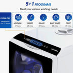 AIRMSEN Portable Countertop Dishwasher, 5-Liter Built-In Water Tank, 5 Washing Programs - AE-TDQR03