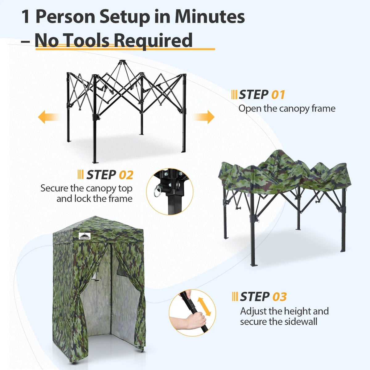EAGLE PEAK Ultra Compact 4 ft x 4 ft Pop-Up Changing Room Canopy - Flex