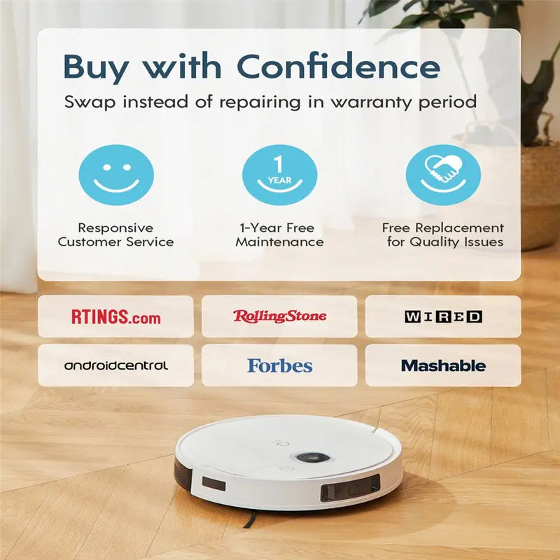 Yeedi Robot Vacuum And Mop With 3D Obstacle Avoidance, 3000Pa And Home Mapping - Vac 2