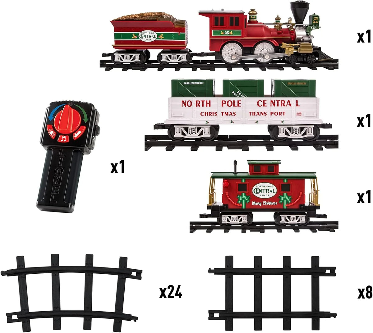 Lionel Arctic Central Battery-Powered Train Set With Remote Control And Inner Track Expansion Pack - 50 x 73 in