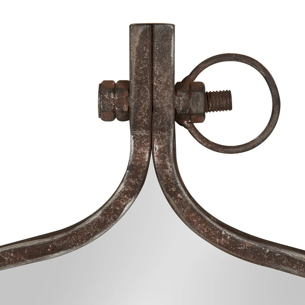 Modern Round Wall Mirror With Decorative Metal Frame