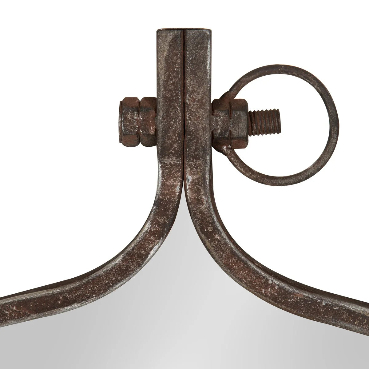 Modern Round Wall Mirror With Decorative Metal Frame