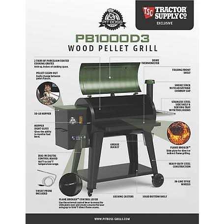 Pit Boss Pellet Grill And Smoker, 1,021 Square Inches - PB820FB1