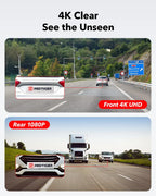 REDTIGER Front And Rear Dash Cam 4K/2.5K Full HD - F7NP
