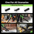 HeroJet Cordless Electric Leaf Blower, 20V, 2 x 5.0Ah Batteries, 1 Hour Fast Charger