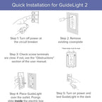 SnapPower GuideLight 2 Duplex LED Night Light Outlet Wall Plate, 6 Pack, White