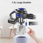 MOOSOO 4-in-1 Cordless Stick Vacuum Cleaner, 1.3L, 120W - XL-618A