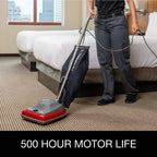 Sanitaire Upright Vacuum Cleaner, 12in Cleaning Width, 18 qt Shake Out Bag, 30 ft Cord - SC679K