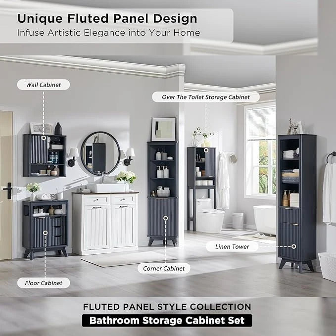 Bathroom Wall Cabinet With Adjustable Shelf, 7.6 in D x 23.2 in W x 24 in H