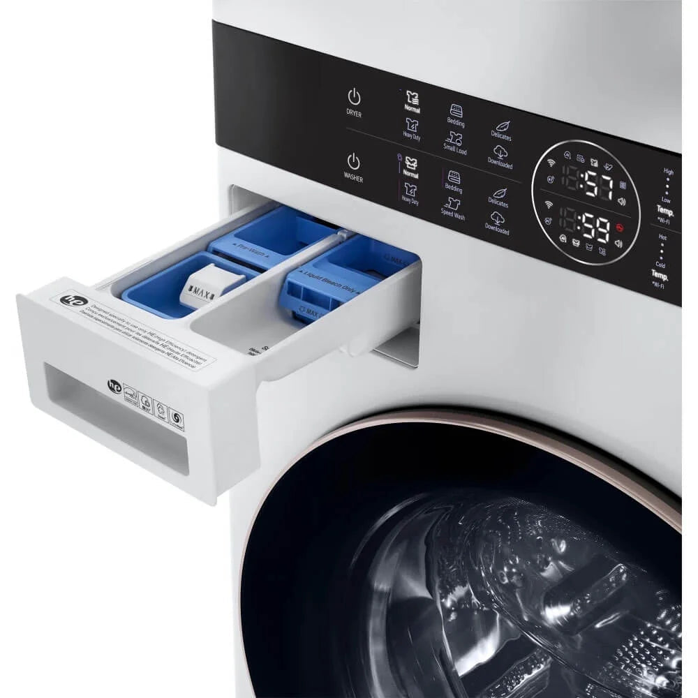 LG Electric Laundry Center, 4.5 Cu. Ft. Washer And 7.4 Cu. Ft. Dryer, Gray - WKE100HWA