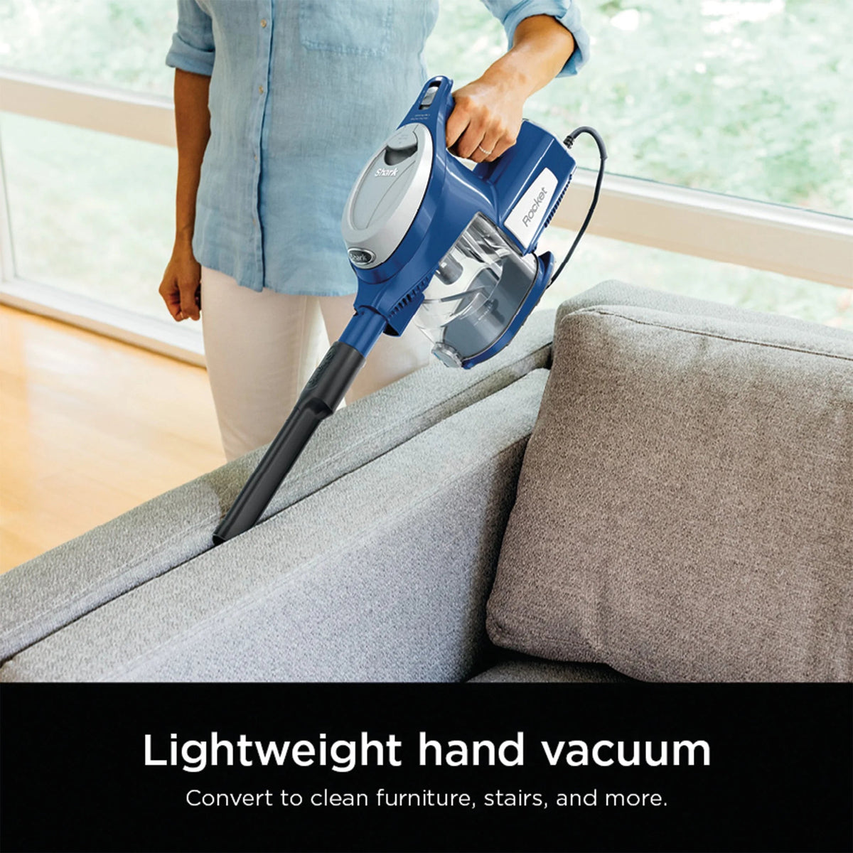 Shark Rocket Ultra-Light Corded Stick Vacuum Cleaner, Blue - HV200