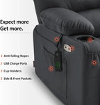 Heated Lift Recliner for Seniors with USB and Cup Holders
