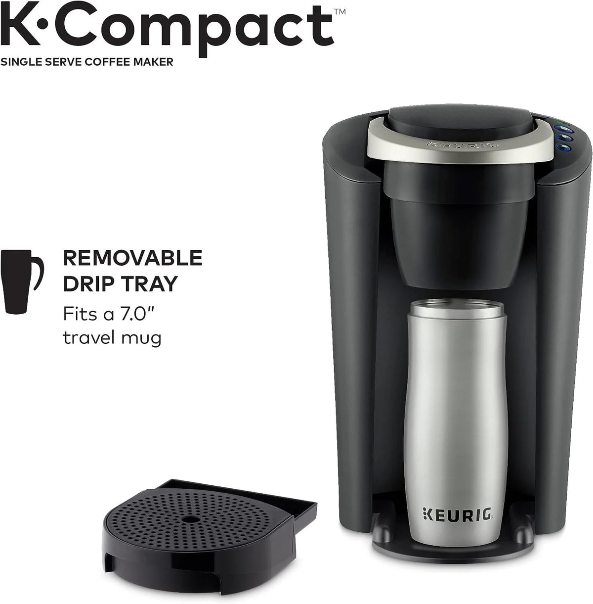 Keurig K-Compact Single-Serve K-Cup Pod Coffee Maker, Black, 36 oz - MAIN-85544