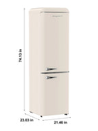 Frigidaire Bottom Mount Retro Refrigerator, 9.0 Cu. Ft., Black