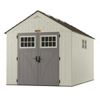 Suncast Tremont Plastic Storage Shed 8 ft W x 13 ft D, Taupe - BMS8135
