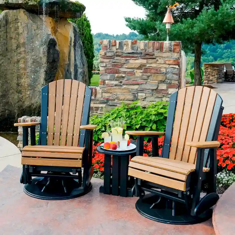 Poly Lumber Adirondack Swivel Glider Chair - 30W x 28D x 44H