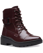 Women's Lace-Up Buckle Ankle Boots With 2-Inch Heel